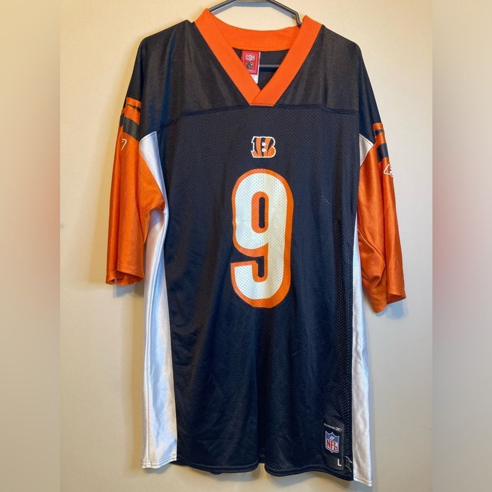 Reebok NFL Carson Palmer Jersey Cincinnati Bengals Authentic #9 Men's Size L